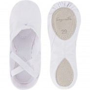 Preisvergleich für Schuhe: Ballettschuhe Charlie, geteilte Ledersohle Ballettschuhe Mädchen weiß Gr. 25  Kleinkinder