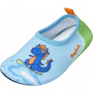 Preisvergleich für Bademode: Barfuß-Schuh Dino Badeschuhe  blau/grün Gr. 26/27 Jungen Kleinkinder