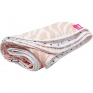 Preisvergleich für Heimtextilien: Baumwoll-Musselin PREMIUM Babydecke 2-lagig vorgewaschen 95x110cm -  Standard 100 - Zebra apricot