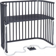 Preisvergleich für Beistellbetten: Beistellbett babybay Boxspring XXL, schiefergrau lackiert