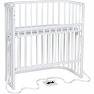 Preisvergleich für Kinderbetten: Babybay Beistellbett Boxspring Comfort weiß lackiert