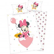 Preisvergleich für Heimtextilien: Bettwäsche Disney's Minnie Mouse, Flanell, 100 x 135 + 40 x 60 cm weiß