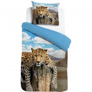 Preisvergleich für Babybettwäsche: Bettwäsche Leopard Fels Sleep and Dream 135 x 200 + 80 x 80 bunt