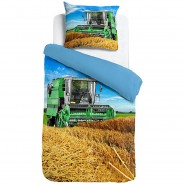 Preisvergleich für Babybettwäsche: Bettwäsche Mähdrescher Grün Sleep and Dream 135 x 200 + 80 x 80 bunt