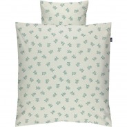Preisvergleich für Heimtextilien: Bettwäsche Organic Cotton Teddy 1961 grün-kombi Gr. 80 x 80