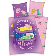 Preisvergleich für Heimtextilien: Bettwäsche Peppa Pig, Renforcé, lila, 135 x 200 cm + 80 x 80 cm Gr. 135 x 200 + 80 x 80