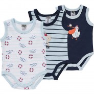 Preisvergleich für Strampler & Spieler: Body 3er Pack  blau-kombi Gr. 98 Jungen Kleinkinder