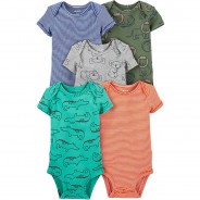 Preisvergleich für Strampler & Spieler: Body 5er Pack  mehrfarbig Gr. 50/56 Jungen Baby