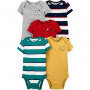 Preisvergleich für Strampler & Spieler: Body 5er Pack  mehrfarbig Gr. 50/56 Jungen Baby