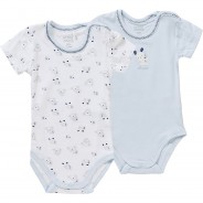 Preisvergleich für Strampler & Spieler: Body Doppelpack  blau Gr. 56 Jungen Baby