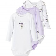 Preisvergleich für Strampler & Spieler: Body NBFBODY 3er Pack  helllila Gr. 56 Mädchen Kinder