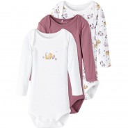 Preisvergleich für Strampler & Spieler: Body NBFBODY 3er Pack  lila Gr. 86 Mädchen Kinder