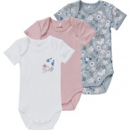 Preisvergleich für Strampler & Spieler: Body NBFBODY 3er Pack rosa Gr. 50 Mädchen Baby