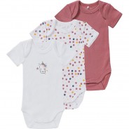 Preisvergleich für Strampler & Spieler: Body NBFBODY 3er Pack rosa Gr. 68 Mädchen Baby