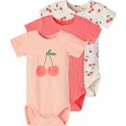 Preisvergleich für Strampler & Spieler: Body NBFHEJSA 3er Pack , Organic Cotton weiß Gr. 74 Mädchen Baby