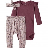 Preisvergleich für Strampler & Spieler: Body NBFLYDIA , Organic Cotton lila Gr. 56 Mädchen Baby