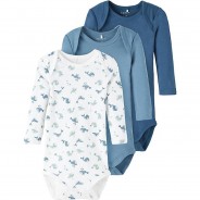 Preisvergleich für Strampler & Spieler: Body NBMBODY 3er Pack  blau Gr. 62 Jungen Baby