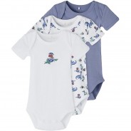 Preisvergleich für Strampler & Spieler: Body NBMBODY 3er Pack  blau Gr. 74 Jungen Baby