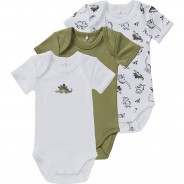 Preisvergleich für Strampler & Spieler: Body NBMBODY 3er Pack grün Gr. 74 Jungen Baby