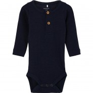 Preisvergleich für Strampler & Spieler: Body NBMKAB , Organic Cotton dunkelblau Gr. 80 Jungen Baby