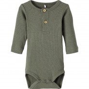 Preisvergleich für Strampler & Spieler: Body NBMKAB , Organic Cotton grün Gr. 74 Jungen Baby