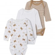 Preisvergleich für Strampler & Spieler: Body NBNBODY 3er Pack beige Gr. 74