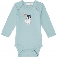 Preisvergleich für Strampler & Spieler: Body YVON RETRO blau Gr. 50/56 Jungen Baby