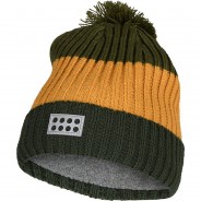 Preisvergleich für Mützen & Accessoires: Bommelmütze LWAZUN 715  oliv Gr. 54-56 Jungen Kinder