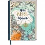 Preisvergleich für Tagebücher & Freundebücher: Buch - Eintragbuch mit Sammeltasche - Mein Reisetagebuch (Landkarte)