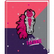 Preisvergleich für Tagebücher & Freundebücher: Buch - Freundebuch: I LOVE HORSES Meine Freunde (mit Wendepailletten)