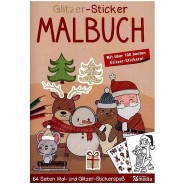 Preisvergleich für Basteln & Gestalten: Buch - Glitzer-Sticker-Malbuch - Weihnachten