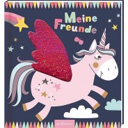 Preisvergleich für Tagebücher & Freundebücher: Buch - Meine Freunde: Einhorn (mit Wende-Pailletten)