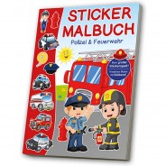 Preisvergleich für Basteln & Gestalten: Buch - Sticker-Malbuch - Polizei & Feuerwehr