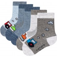 Preisvergleich für Strumpfwaren: Camano Baby-Socken 5er-Pack grau Gr. 15-18