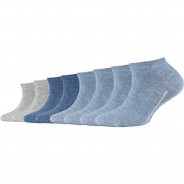 Preisvergleich für Strumpfwaren: Camano Kinder Sneakersocken 8er-Pack blau/grau Gr. 39-42