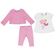 Preisvergleich für Oberteile: Cardigan T-Shirt & Caprileggings T-Shirts  rosa Gr. 98 Mädchen Kleinkinder
