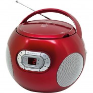 Preisvergleich für CD & Musikplayer: CD Spieler mit Hörbuchfunktion und UKW-Radio rot