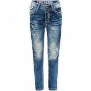 Preisvergleich für Hosen: Cipo & Baxx Jeanshose blau Gr. 134/140 Jungen Kinder