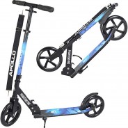 Preisvergleich für Kinderfahrzeuge: City Scooter klapp- und höhenverstellbar Phantom Pro - Stars schwarz/blau