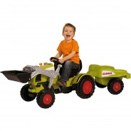 Preisvergleich für Kinderfahrzeuge: Claas Celtis Loader + Trailer Trettraktor mit Anhänger