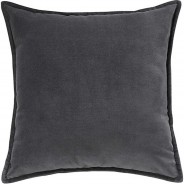 Preisvergleich für Heimtextilien: COTTON VELVET Kissen L 45 x B 45cm anthrazit Gr. 45 x 45