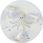 Preisvergleich für Deko & Lampen: Deckenleuchte Unterwasserwelt, 3-flg. blau/beige