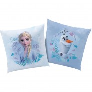 Preisvergleich für Heimtextilien: Dekokissen Disneys Eiskönigin - Elsa & Olaf, 40x40 cm hellblau Gr. 40 x 40