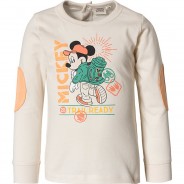 Preisvergleich für Oberteile: Disney Mickey Mouse & friends Baby Langarmshirt , Organic Cotton beige Gr. 86 Jungen Kinder