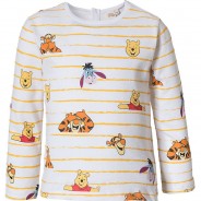 Preisvergleich für Oberteile: Disney Winnie Puuh Baby Langarmshirt , Organic Cotton gelb/weiß Gr. 80 Jungen Kinder