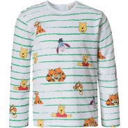 Preisvergleich für Oberteile: Disney Winnie Puuh Baby Langarmshirt , Organic Cotton grün/weiß Gr. 80 Jungen Kinder