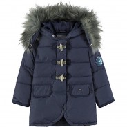 Preisvergleich für Jacken & Outdoorkleidung: Duffelcoat mit Kapuze Outdoorjacken  dunkelblau Gr. 98 Mädchen Kleinkinder