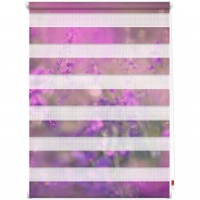 Preisvergleich für Heimtextilien: Duo Rollo Klemmfix, ohne Bohren, blickdicht, Blumenwiese - Fuchsia Violett Rollos fuchsia/ rosa Gr. 100 x 150