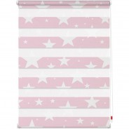 Preisvergleich für Heimtextilien: Duo Rollo Klemmfix, ohne Bohren, blickdicht, Sterne Rollos rosa Gr. 45 x 150