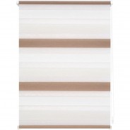 Preisvergleich für Heimtextilien: Duo Rollo Klemmfix, ohne Bohren, Bunt Rollos creme/braun Gr. 90 x 220